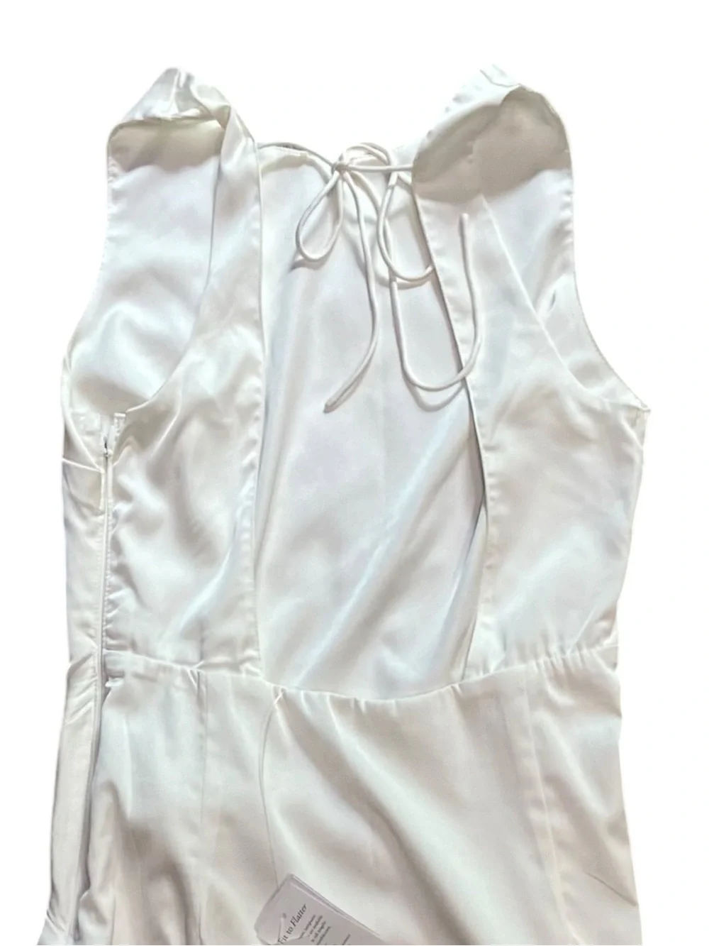 NWT Abercrombie & Fitch White Satin Draped Skirt Maxi Dress S